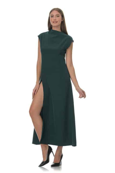 Φόρεμα maxi με σκίσιμο στο πλάι Benissimo